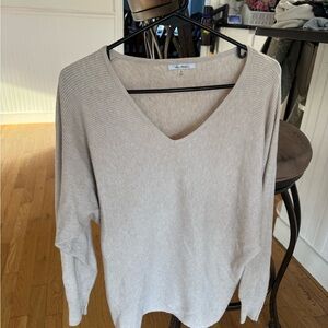 Milano Beige Ribbed Knit Top